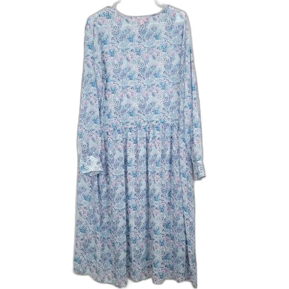 Simply Southern Large Long Sleeve Oversized Dress Colorful Flowy lightweight